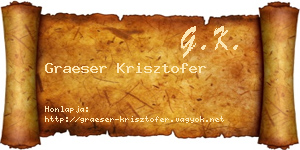 Graeser Krisztofer névjegykártya